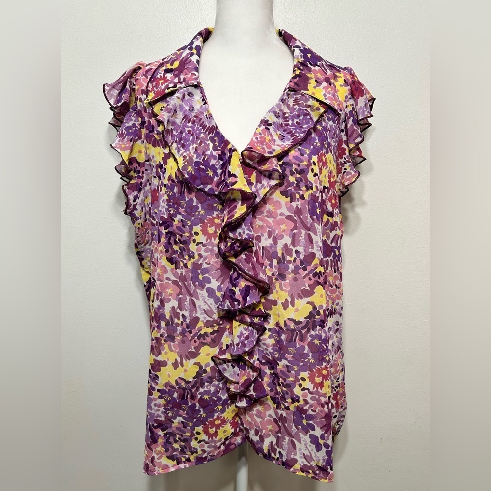 Marc Cain Floral Ruffle Blouse